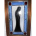 VTG VINTAGE VIRGIN MARY COLORED STAINED GLASS WINDOW DECORATION 9x14.75”