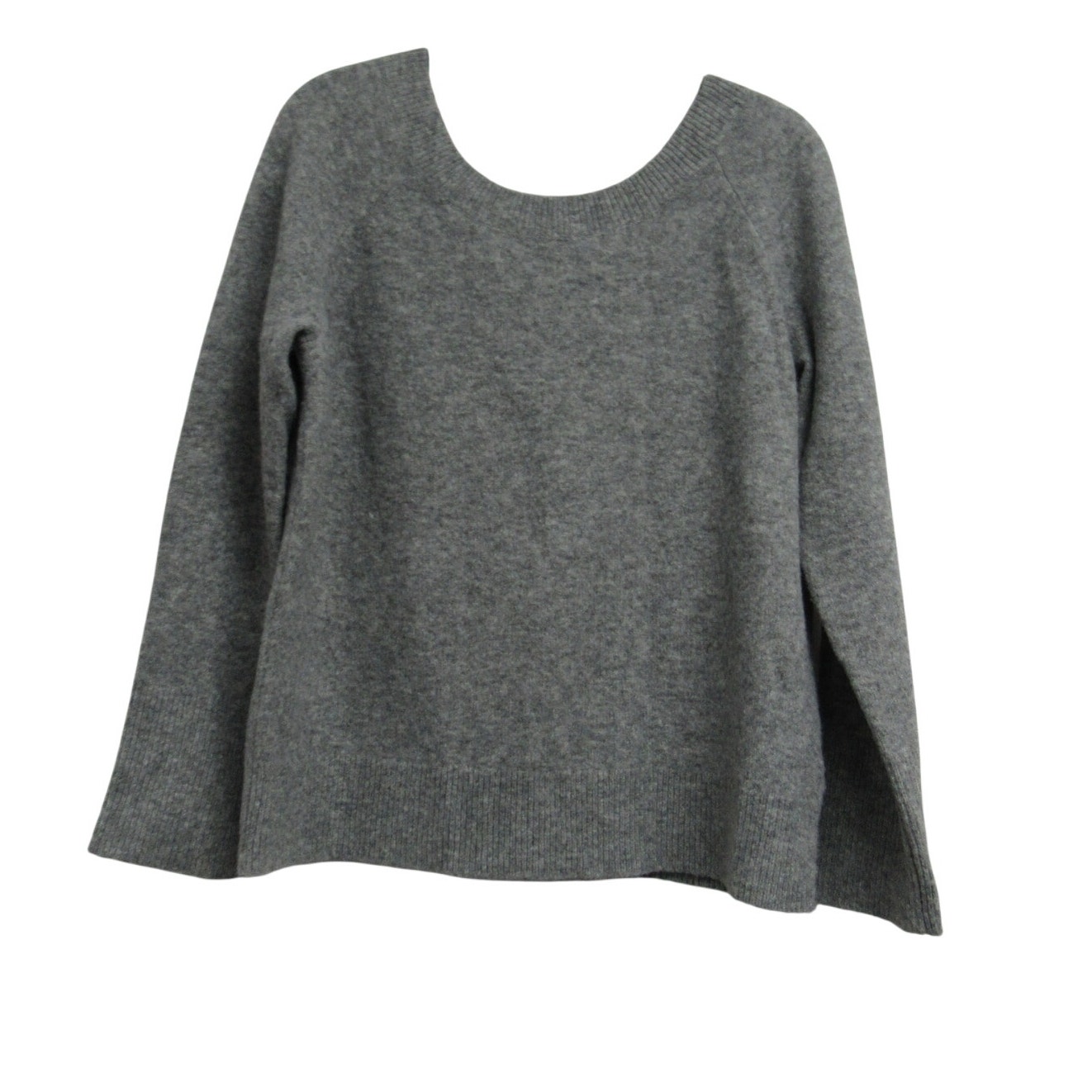 J.Crew Women's Size XS Gray Wool Blend Bow Tie Back Sweater