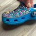 Kids bling crocs custom made size 10 preloved