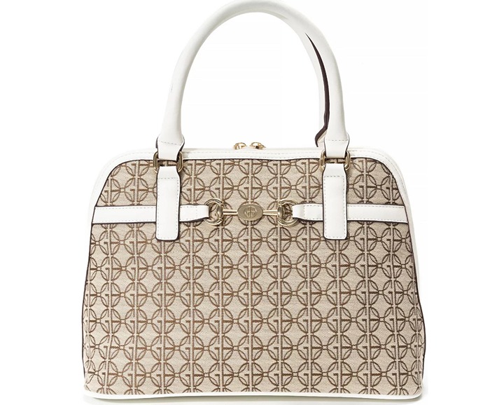 NWT MSRP130 GIANI BERNINI Logo Jacquard Dome