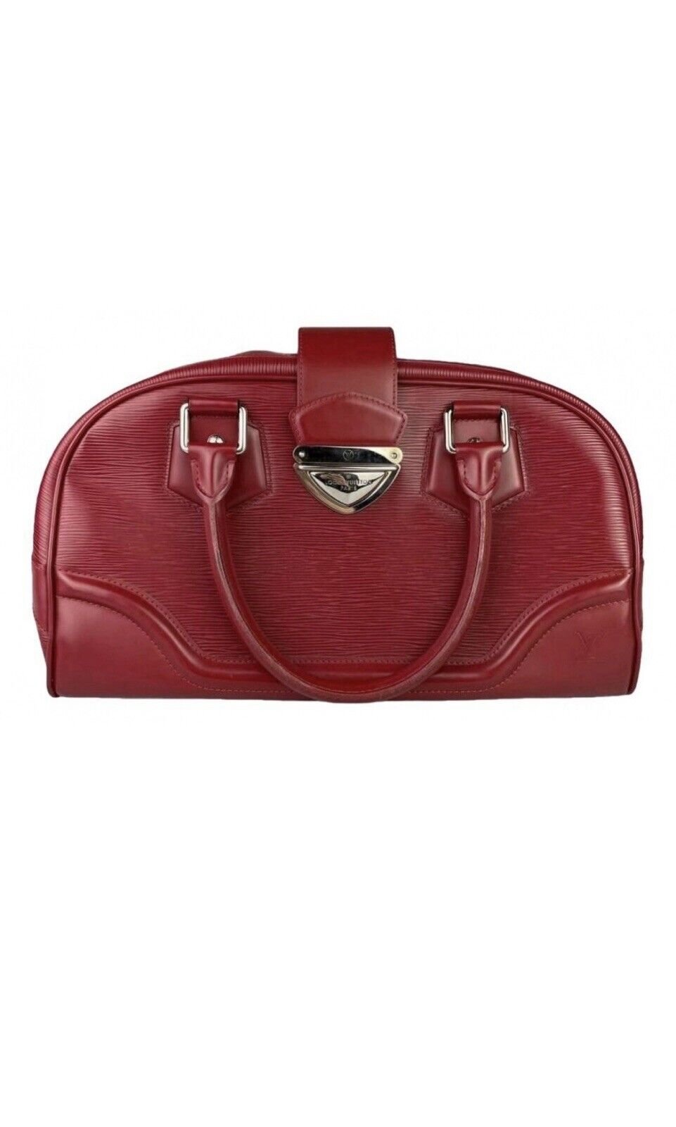 Louis Vuitton LV Hand Bag Bowling Montaigne PM Red Epi