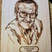 8x10 wood art of the iconic Stan Lee