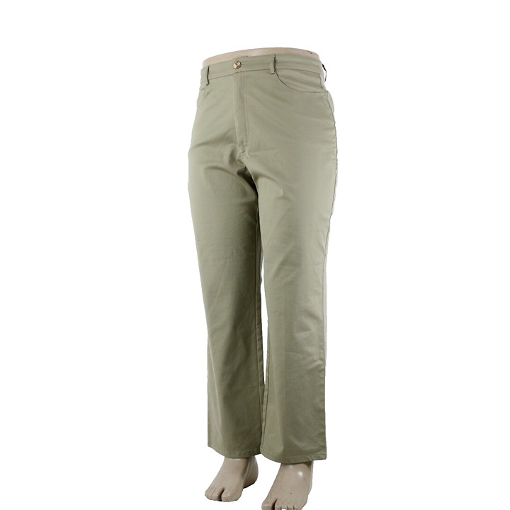 St John Sport Sz 14 x 29 Moss Green Straight 5 Pocket Design Cotton Poly Pants