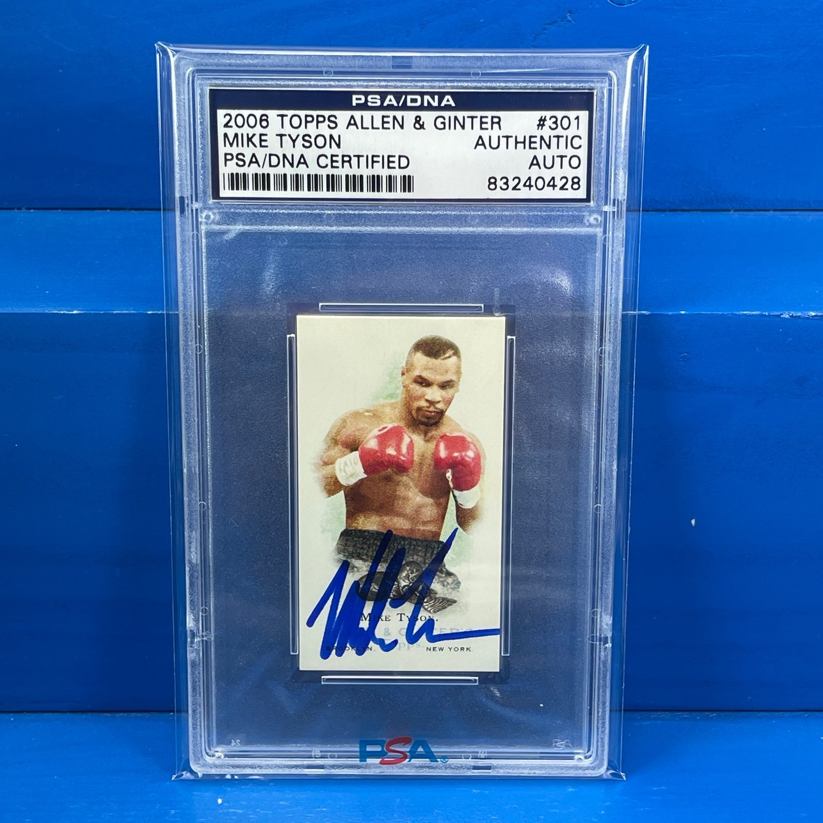 MIKE TYSON 2006 Allen & Ginter MINI Autograph PSA Certified ULTRA RARE Boxing