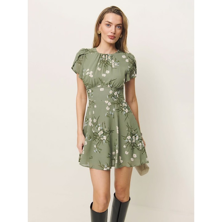 NWOT REFORMATION Lula Flutter Sleeve Minidress SIZE 8