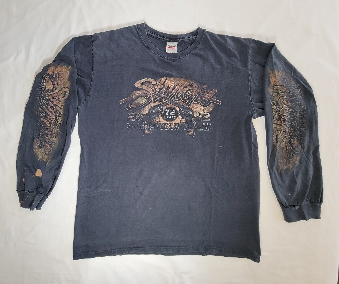 Sturgis 2012 Motorcycle Rally Grunge Long Sleeve Shirt