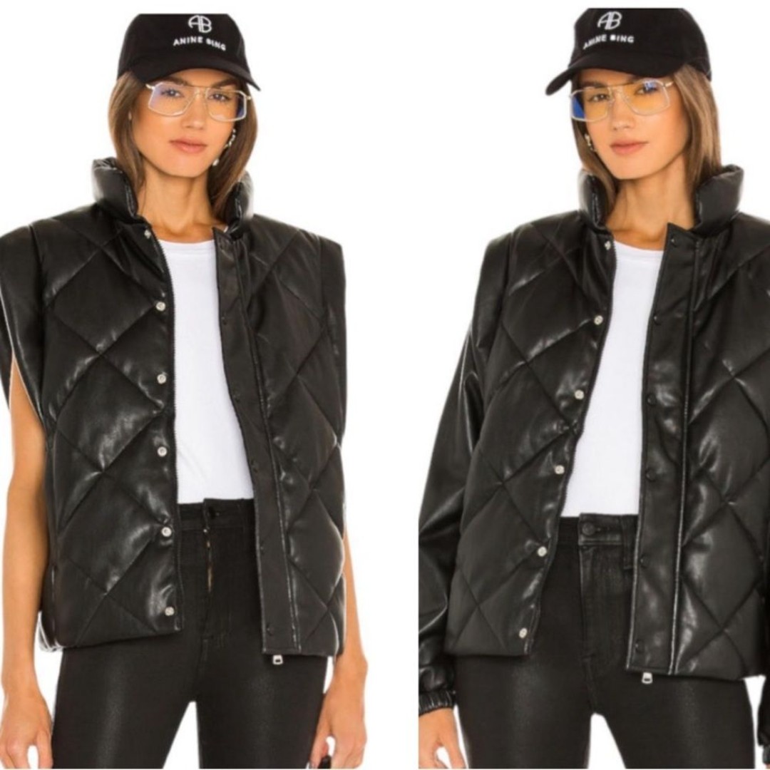 REVOLVE PISTOLA Quilted Vegan Leather convertible Jacket