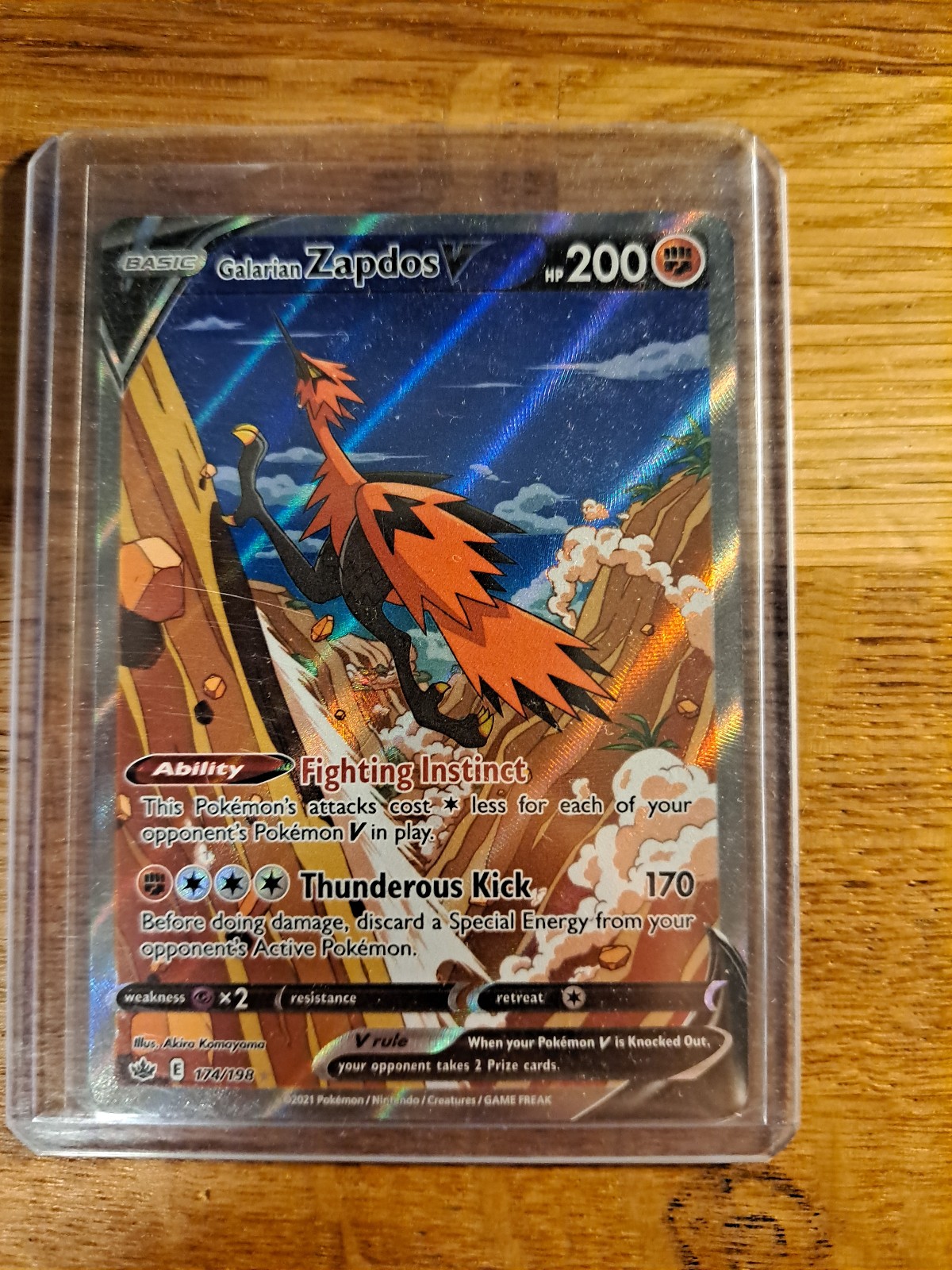 Pokemon Galarian Zapdos V Alternate Full Art