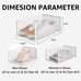 10 Pack Shoe Storage Boxes, Clear Plastic Stackable Shoe Organizer Bins