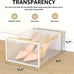 10 Pack Shoe Storage Boxes, Clear Plastic Stackable Shoe Organizer Bins