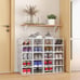 10 Pack Shoe Storage Boxes, Clear Plastic Stackable Shoe Organizer Bins