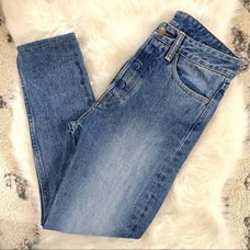 High waisted classic crop jeans size 24 with button up buttons