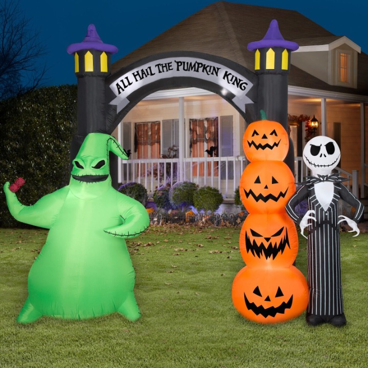 10 Ft Oogie Boogie Halloween Airblown Inflatable Archway Jack Skellington Gemmy