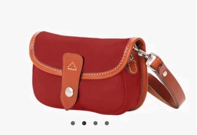 Dooney & Bourke Oncour Elba Flap Red Clutch Wristlet