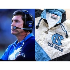 UNC North Carolina 90s Tar Heels APEX windbreaker jacket L black blue NCAA vtg