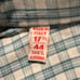 Isaia Napoli blue check shirt men’s size 17.5 made in Italy