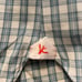 Isaia Napoli blue check shirt men’s size 17.5 made in Italy