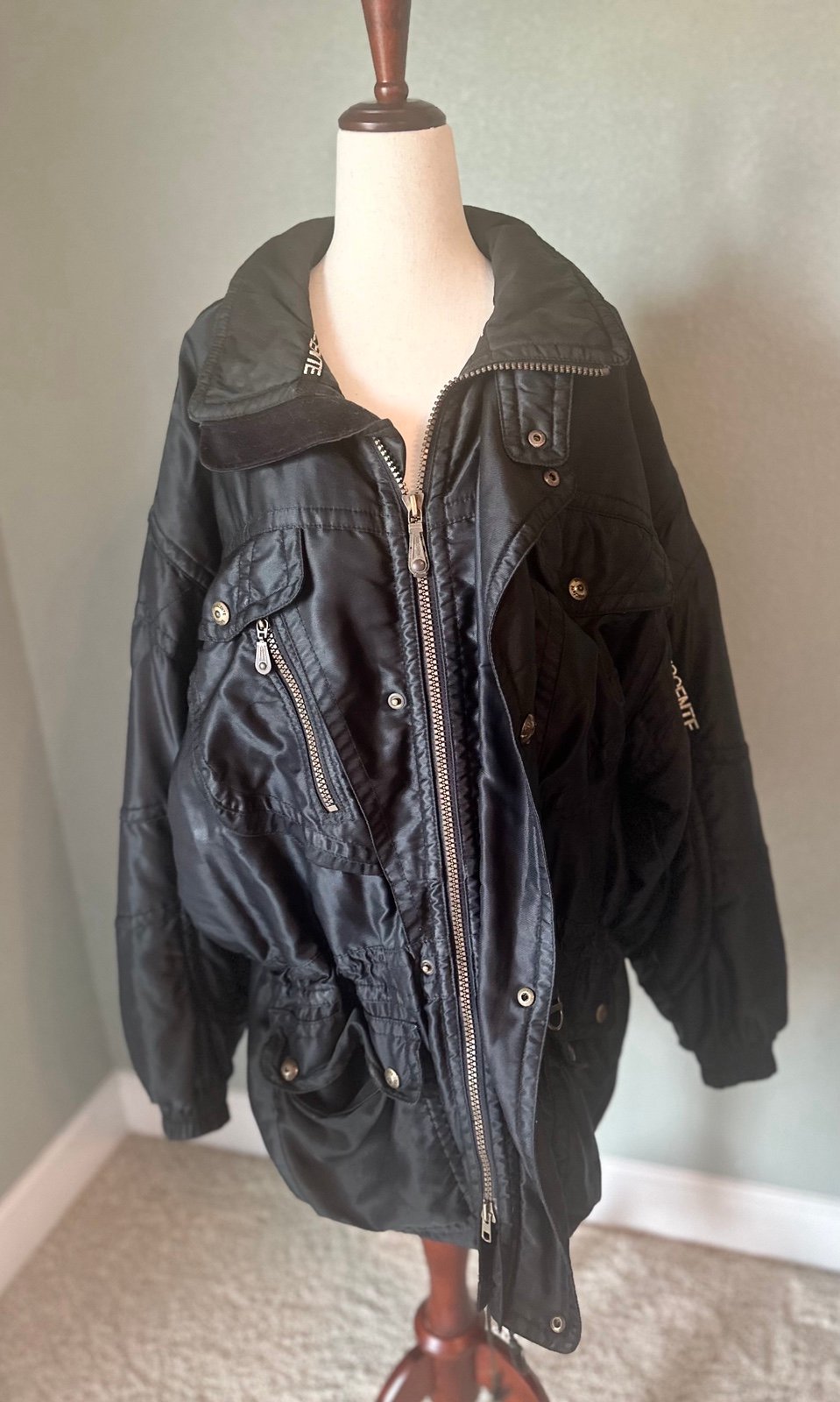 Descente Black vintage coat size L