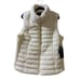 Cavalini Puffer Vest Womens 2X Ivory Faux Fur Outdoors Ski Resort Winter NWT