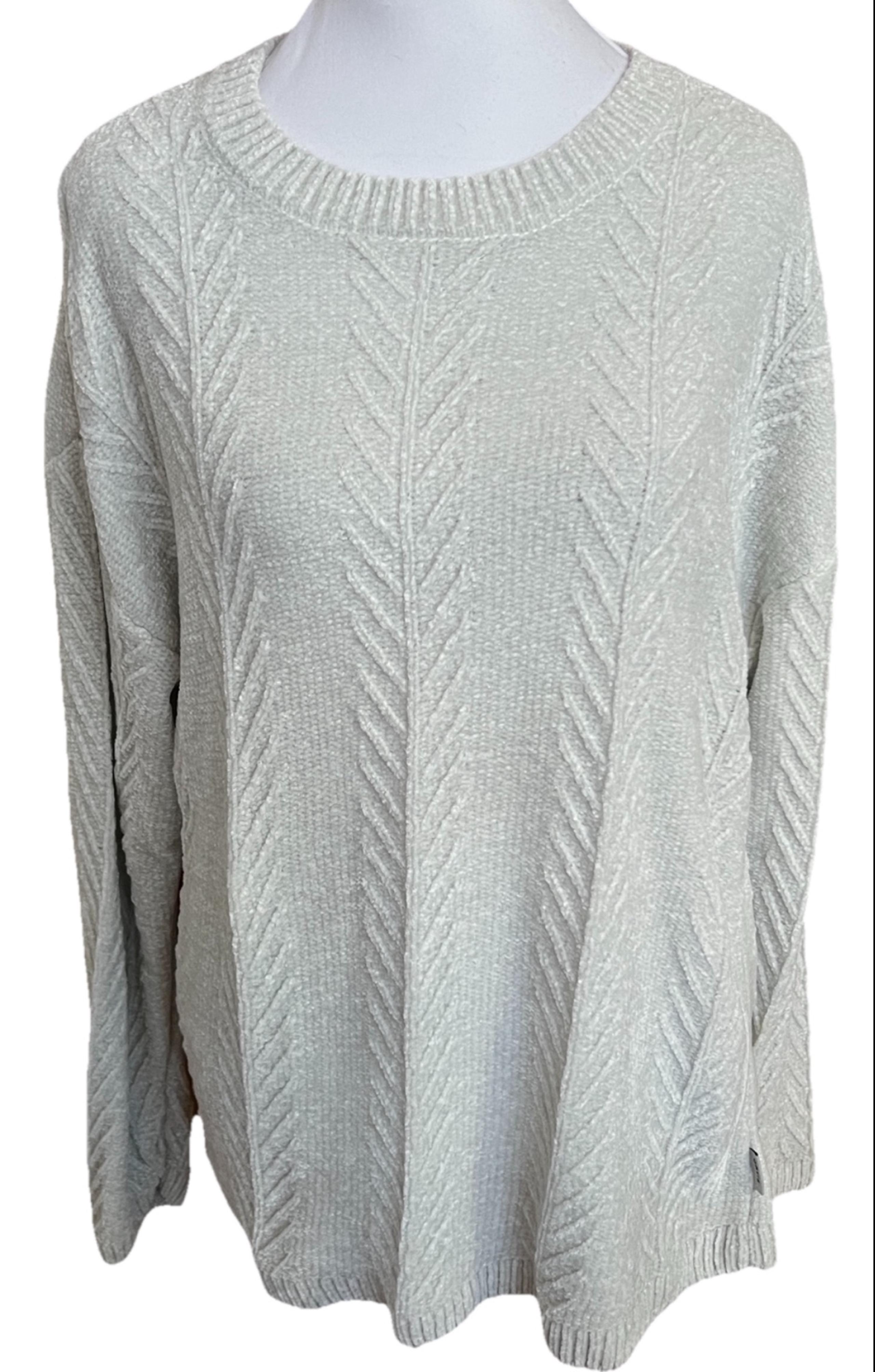 ORVIS Pale Mint Green Chenille Chunky Crew Neck Tunic Sweater Size Small