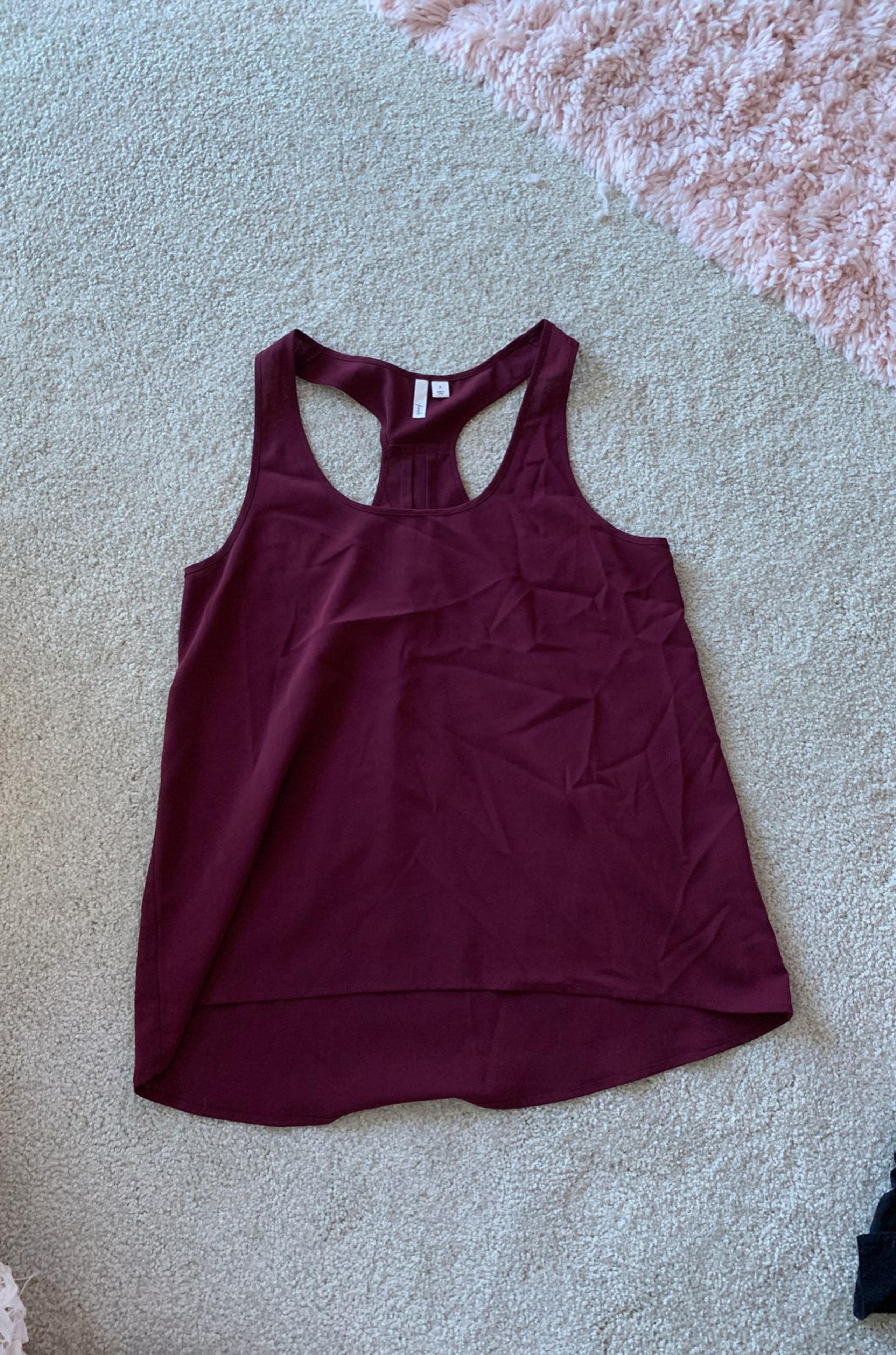 Frenchi Silky Maroon Tank