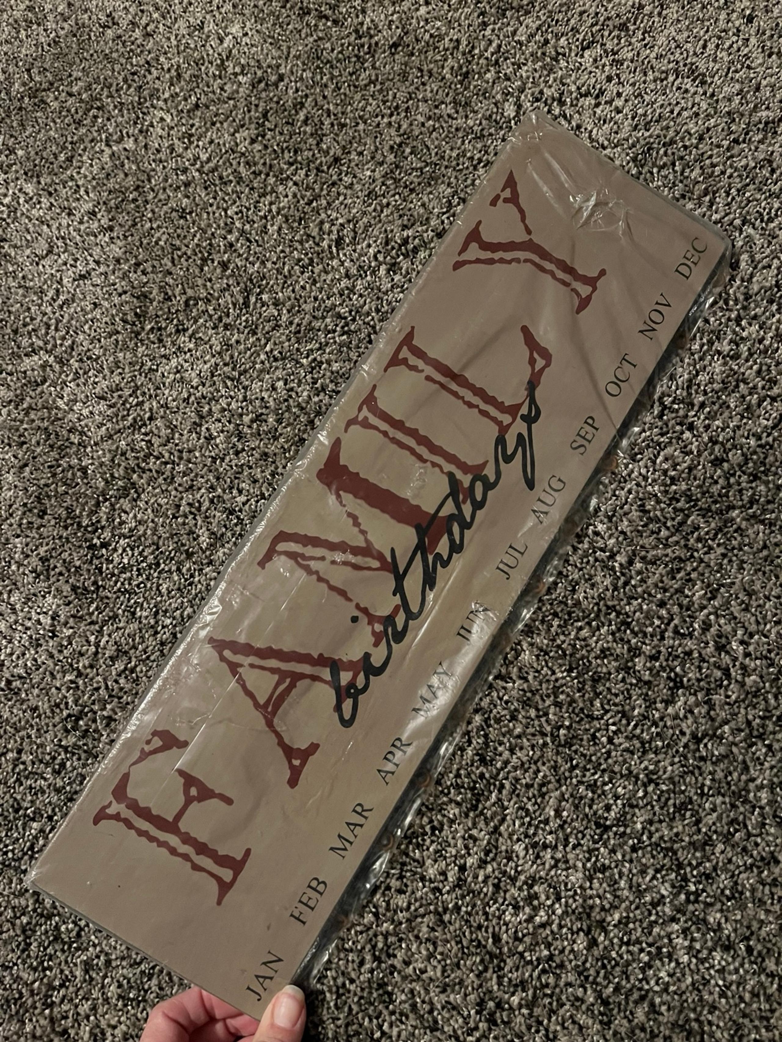 Family birthdays sign