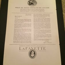 Vtg LaFayette Advertisement Ad Garage