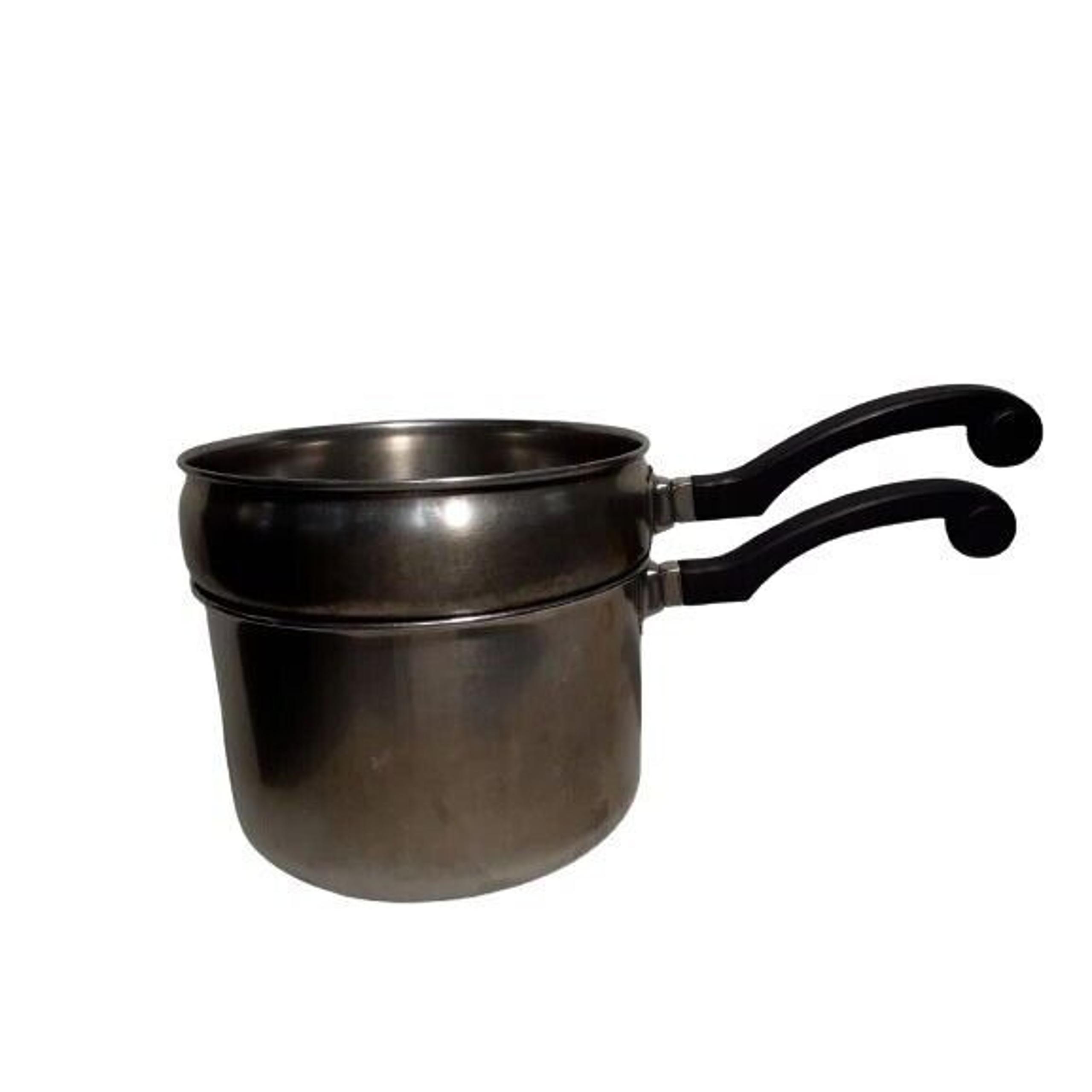 VTG Farberware Aluminum Clad Stainless Steel 2 qt Stack & Steam Sauce Pot