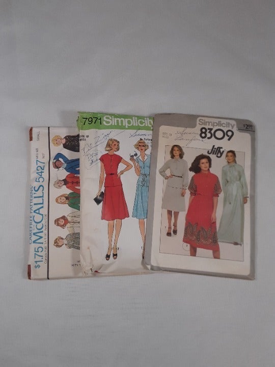 Vintage 1977 Simplicity and McCalls Sewing Patterns