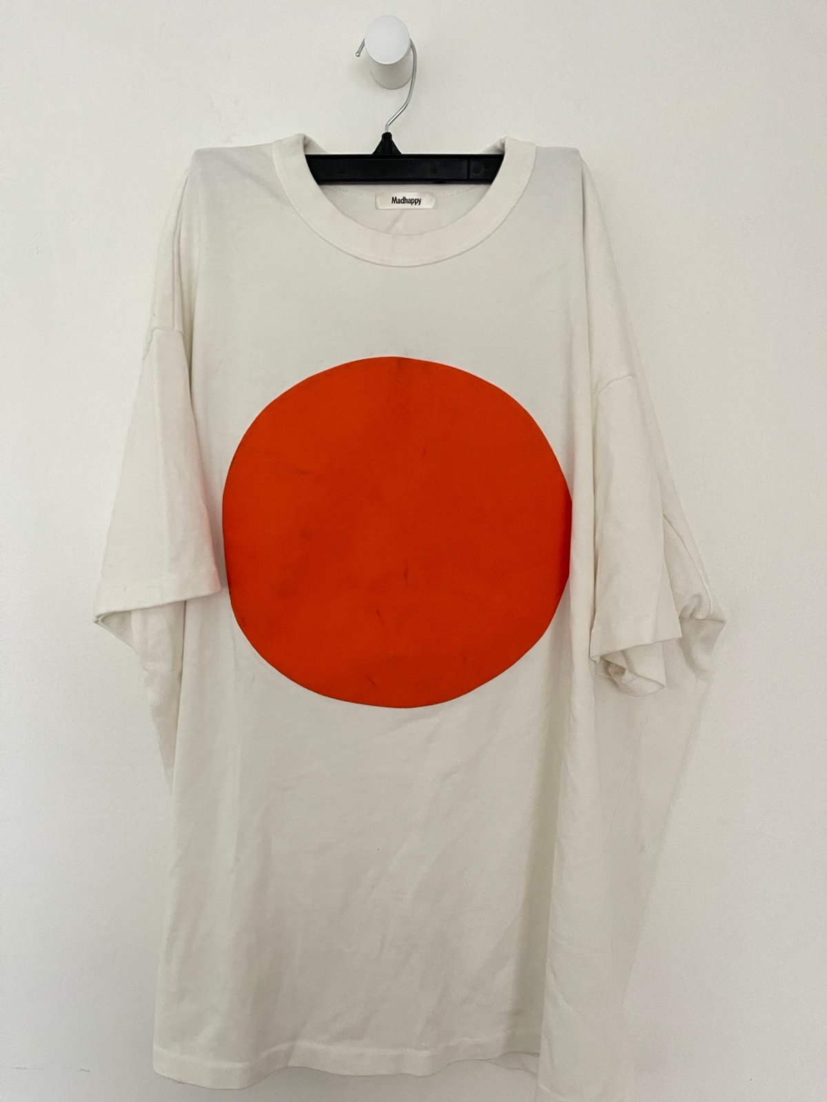 NEW MADHAPPY X HEAD SPACE WHITE ORANGE CREWNECK SIZE EXTRA LARGE