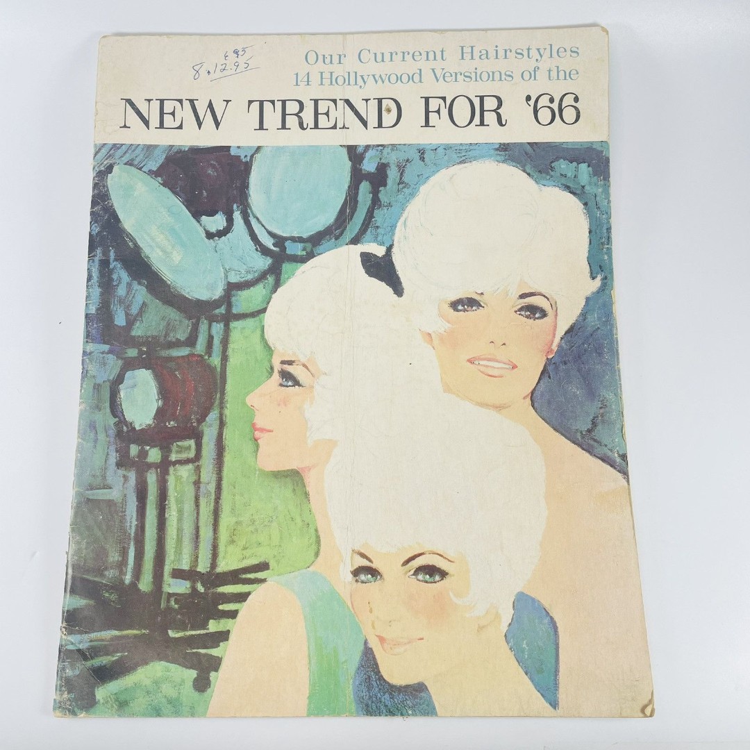 1966 HAIR STYLING BOOK 14 HOLLYWOOD Trendy HAIRSTYLES Vintage Beauty Shop Decor