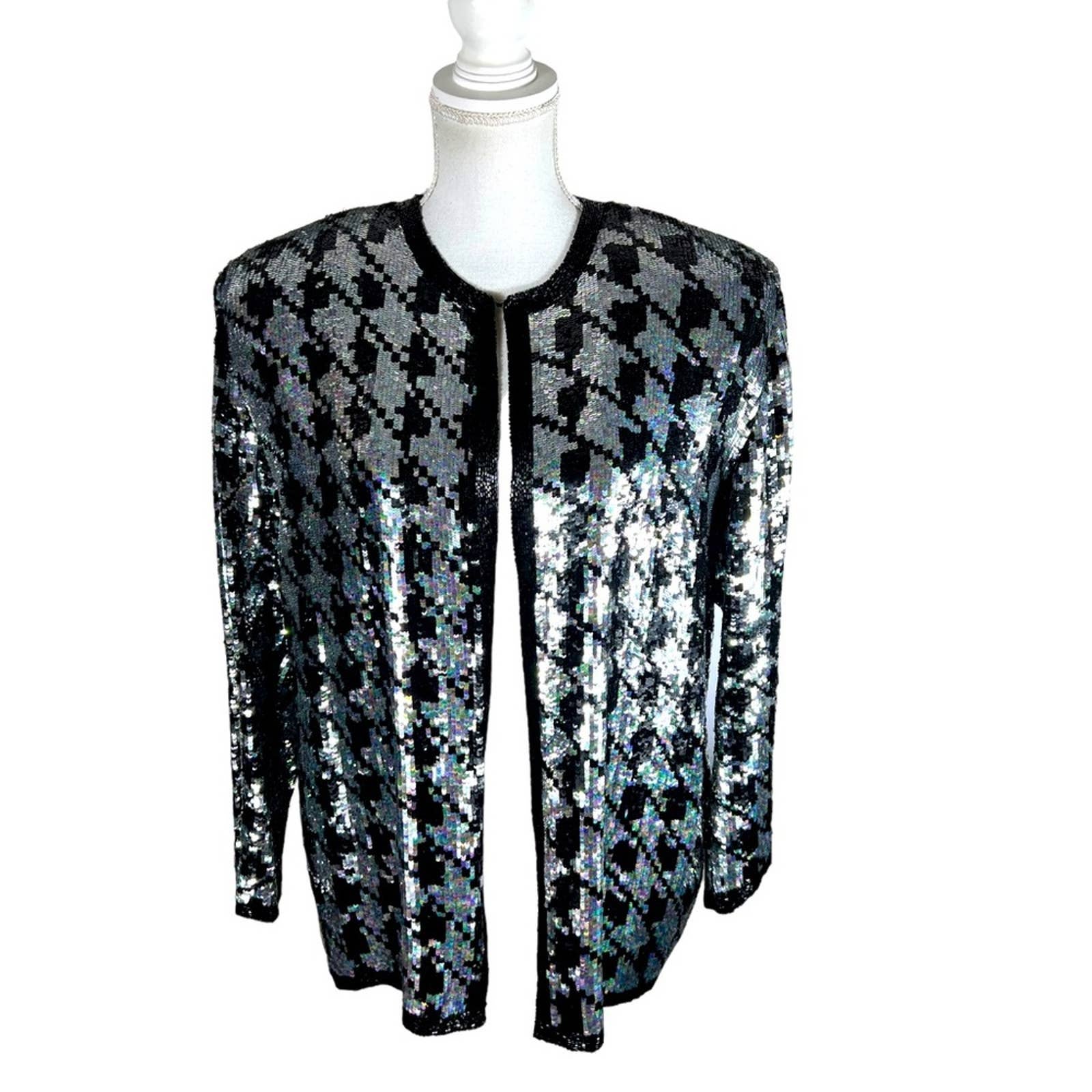 Vintage Fred Hayman Giorgio Beverly Hills Heavily Sequined Open Jacket