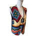 Vintage Southwestern Aztec Print Ramie Cotton Hand Knit Vest