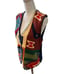 Vintage Southwestern Aztec Print Ramie Cotton Hand Knit Vest