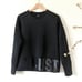 NIKE Just Do It Quilted Crewneck Sweatshirt Black Sweater Dri Fit Oversize XS