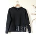 NIKE Just Do It Quilted Crewneck Sweatshirt Black Sweater Dri Fit Oversize XS