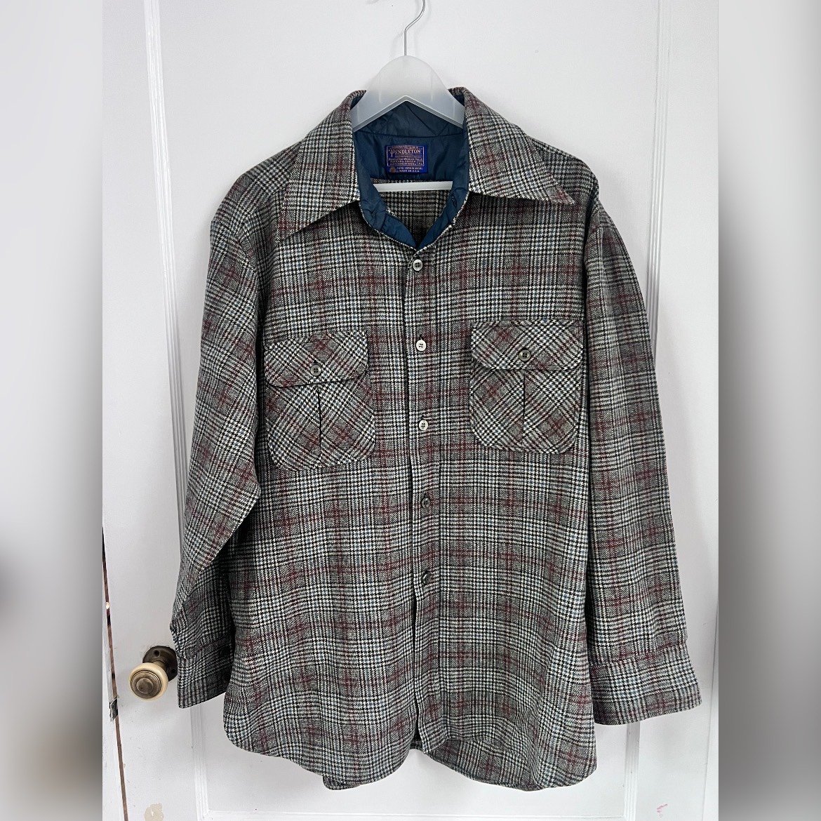 Vintage Pendleton 100% Virgin Wool Flannel Button Up Shirt LIKE NEW Size XL