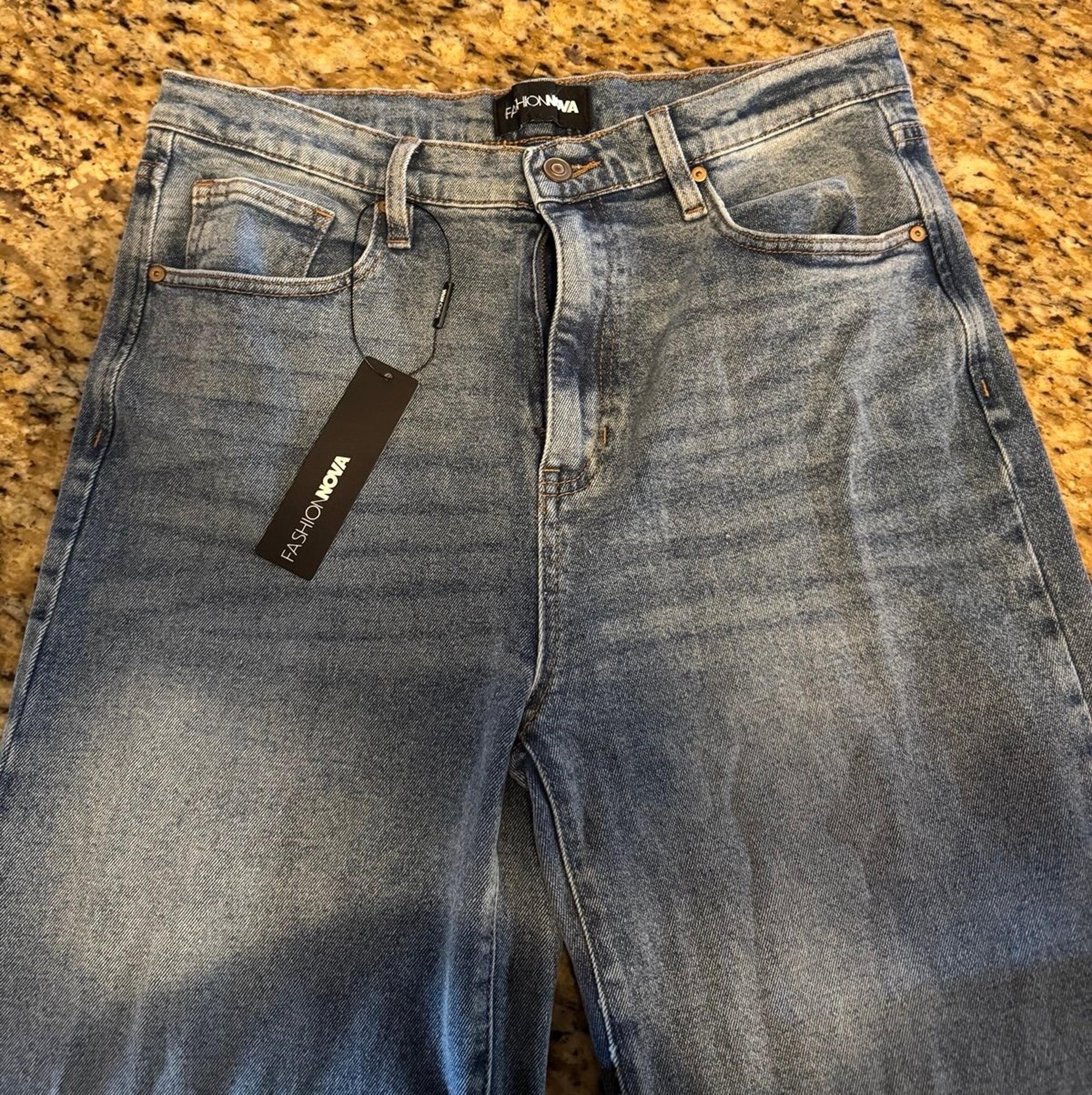 Brand New, FASHION NOVA, Bridge The Distance Wide Leg Jeans, SIZE 13