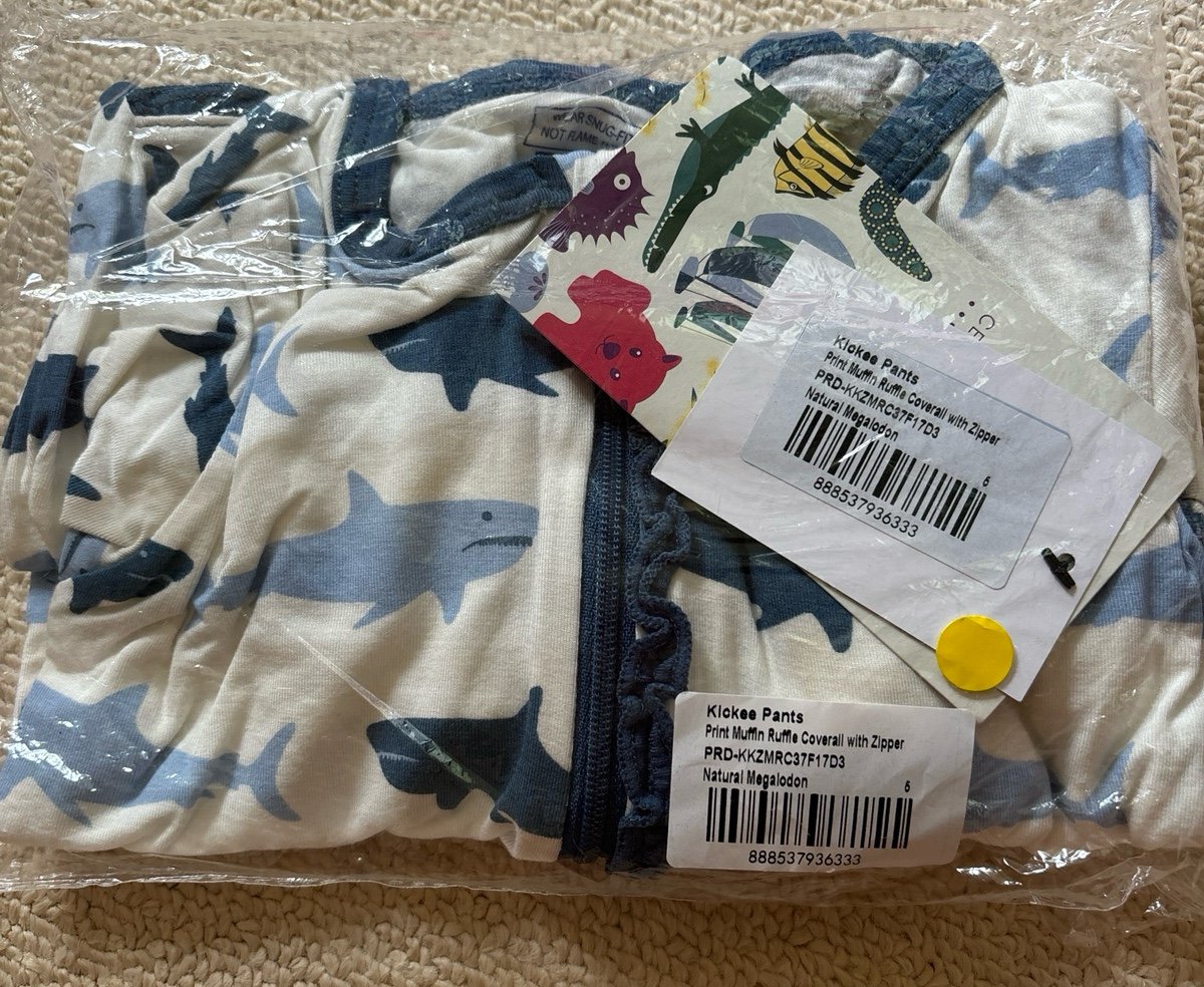 Kickee pants natural megaladon coverall