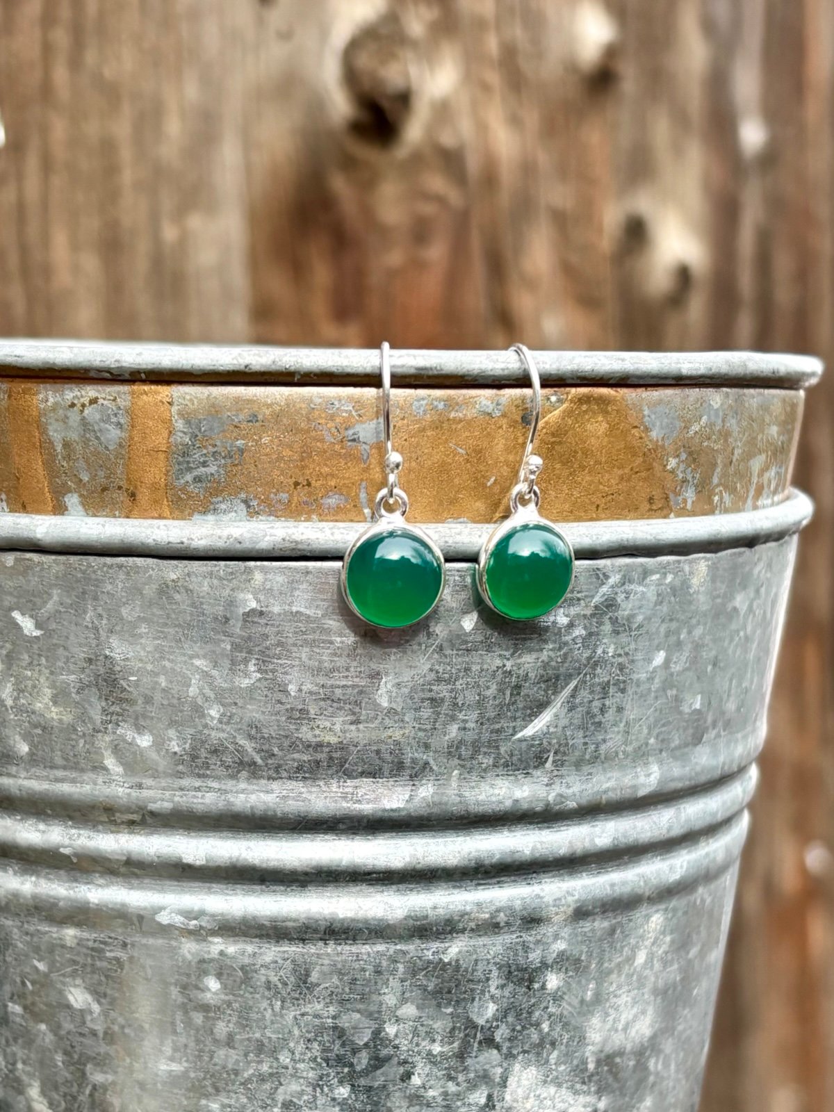 Green Onyx Earrings