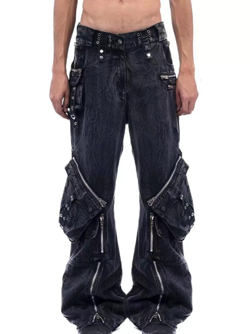 NO/FAITH STUDIOS FLARE CARGO DENIM PANTS