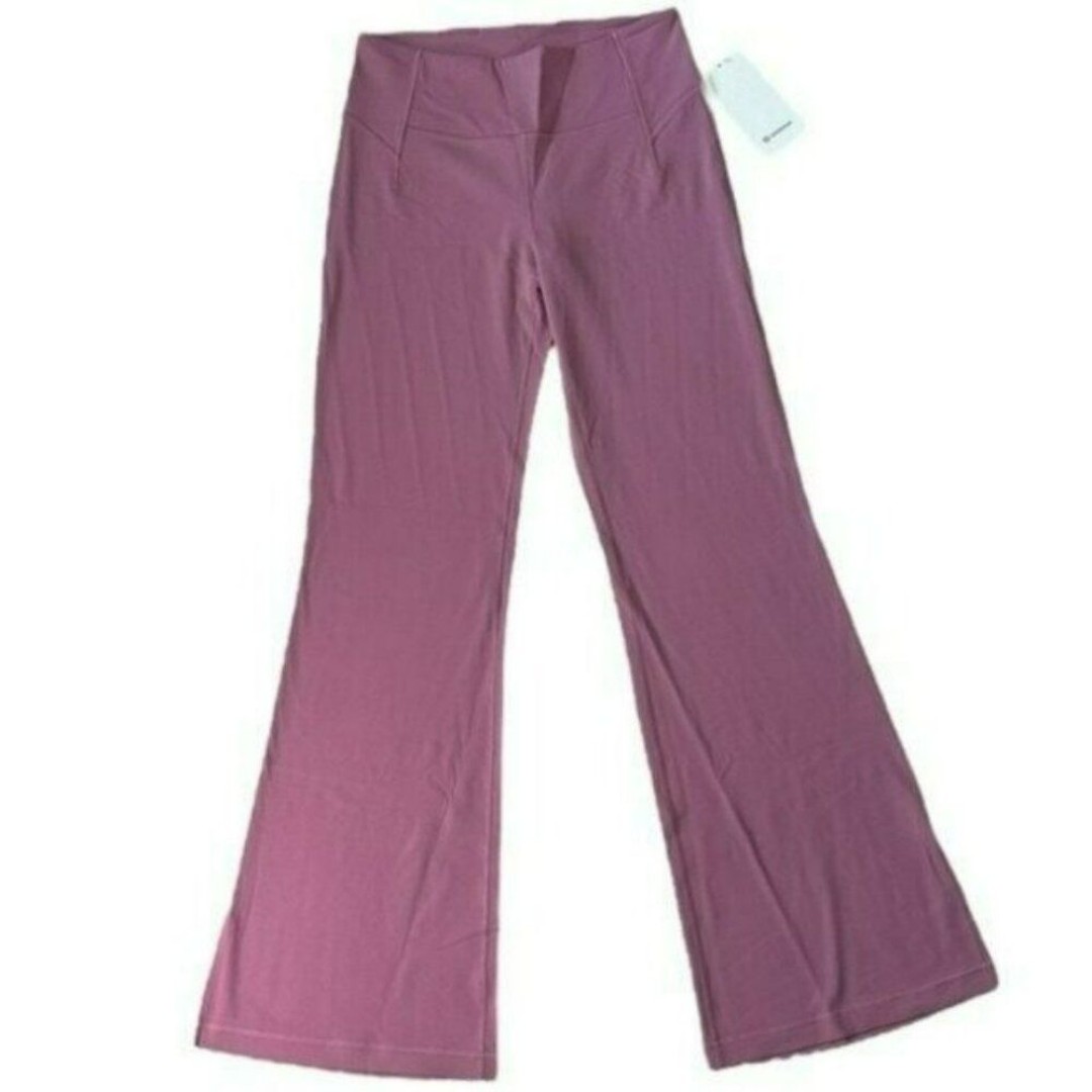 Lululemon Leggings Size 12 NWT Groove High Rise Split-Hem Flare Pink