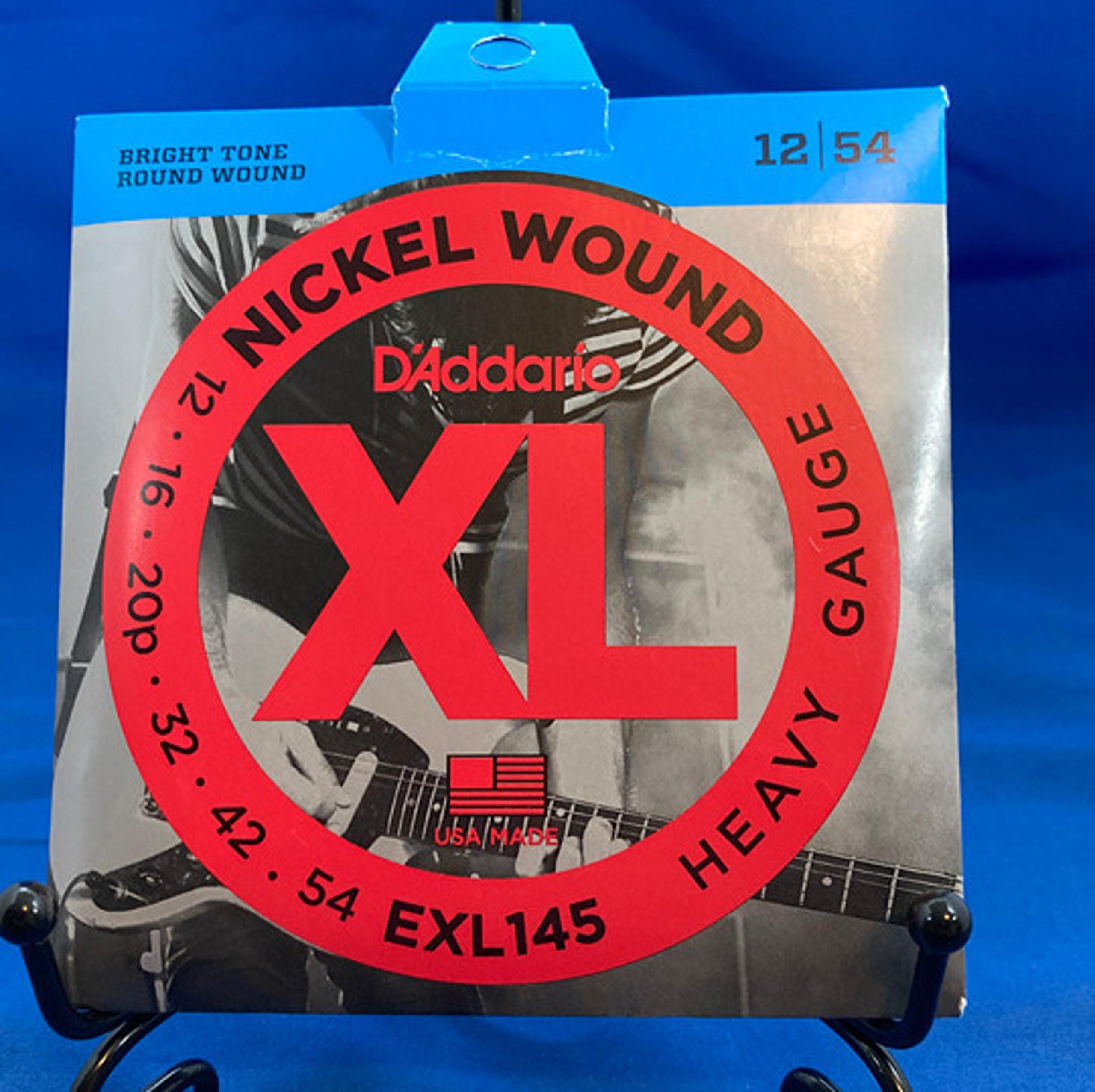 D'Addario EXL145XL Nickel Wound Electric Guitar Strings 12/54 Heavy Plain 3rd
