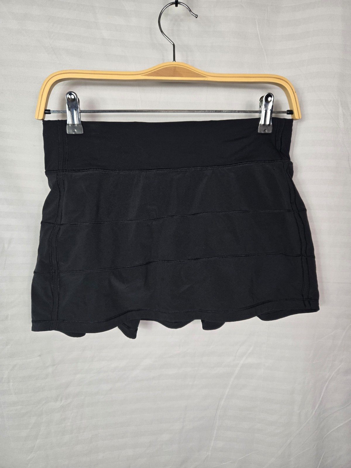 BlackLululemon Pace Rival Mid-Rise Pleated Skort Womens 4 Reg Black Tennis Gym