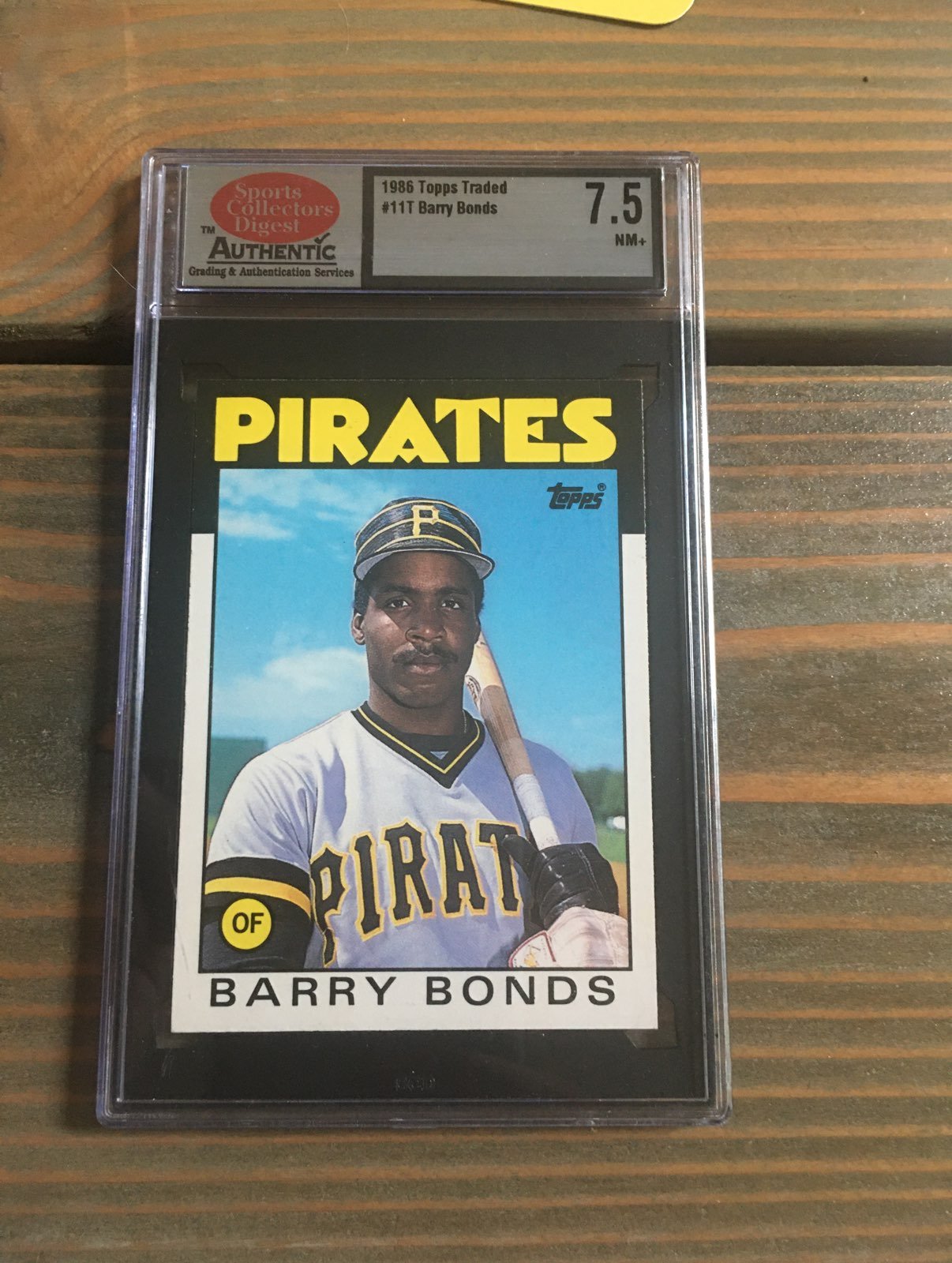 Barry Bonds Rookie Card 7.5 graded