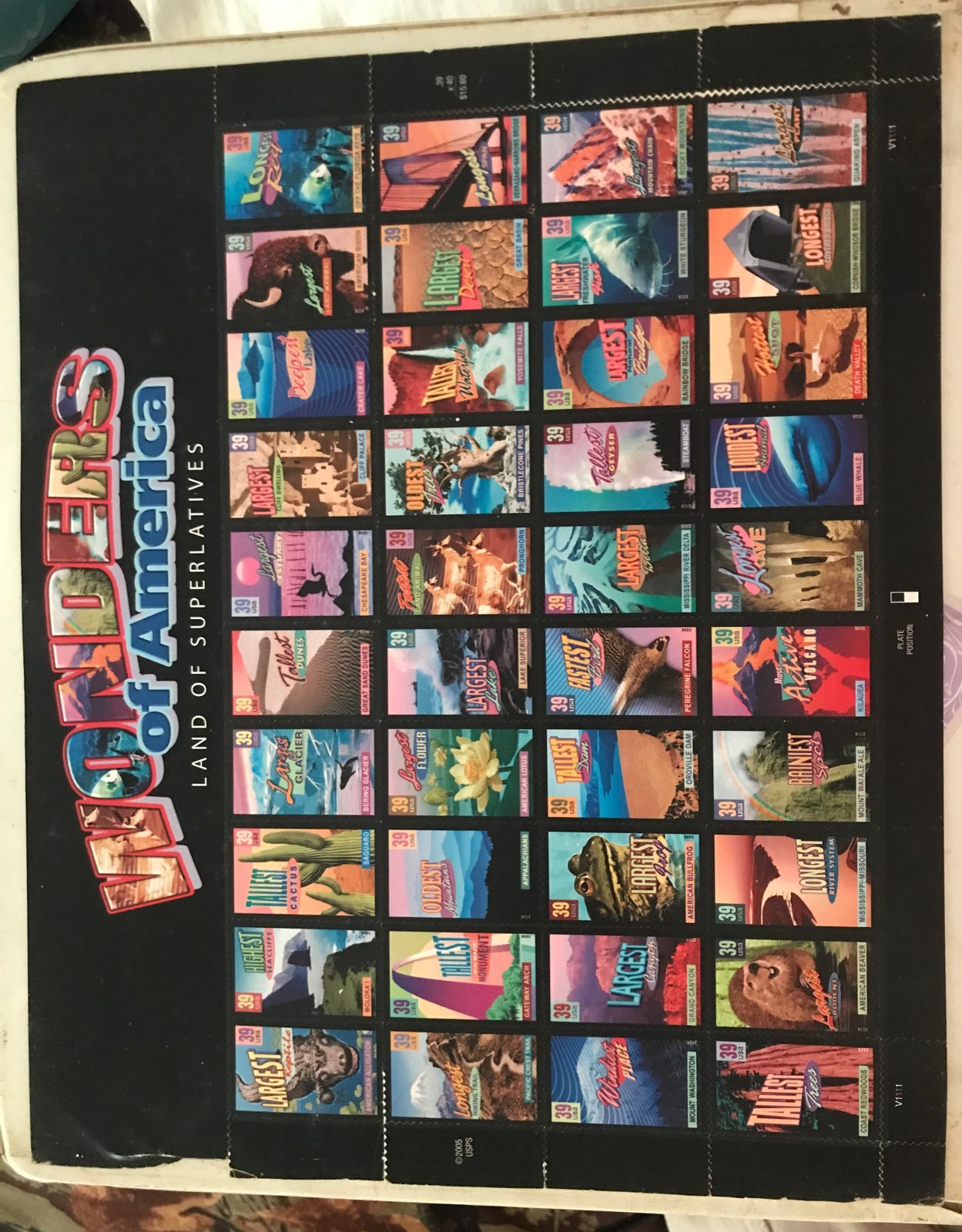 Wonders of america stamps