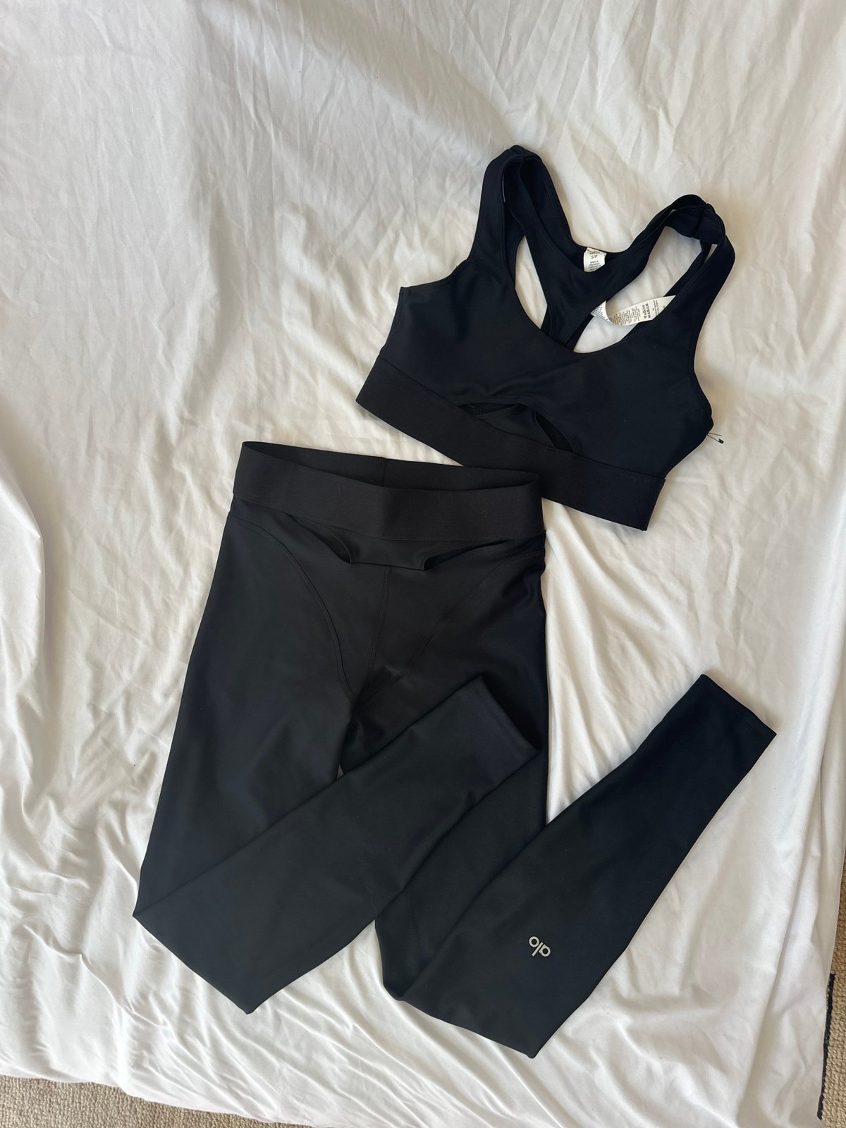 Alo cutout black workout set