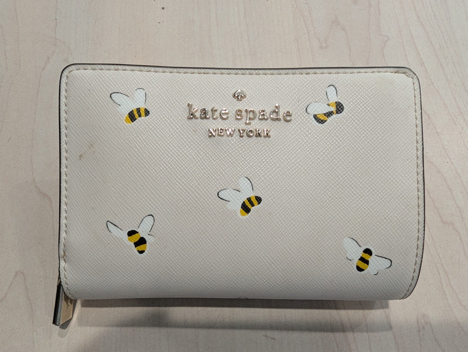 Kate Spade bee pattern bifold wallet