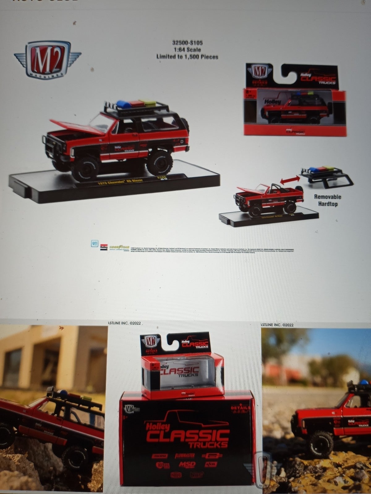 M2 Machines AutoClub Box #10 Limited to 1500! 1973 Chevy K5 Blazer (HOLLEY) 1/64