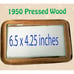 Antique 1950 Rectangle Pressed Wood Frame Carved 6.50 x 4.50 Inches Provanence